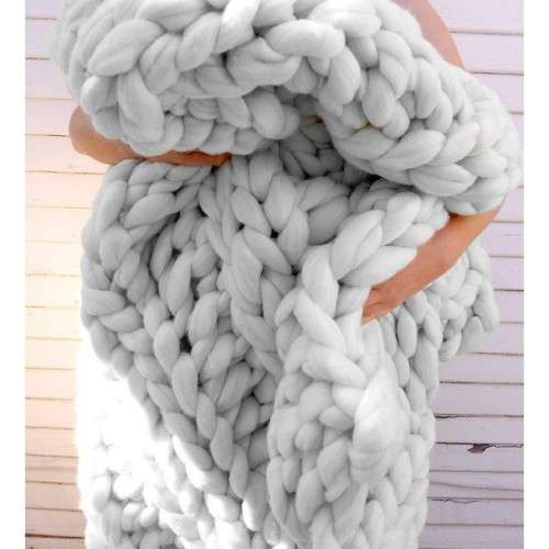 Large Chunky Knit Blanket