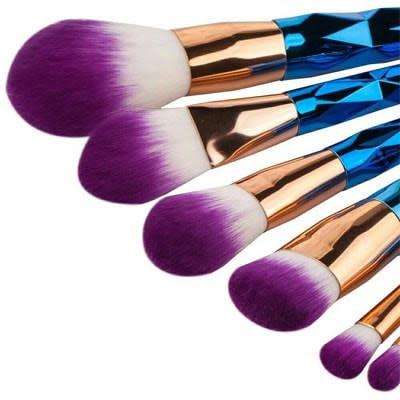 7 Piece Makeup Brush Set | Rainbow Colour