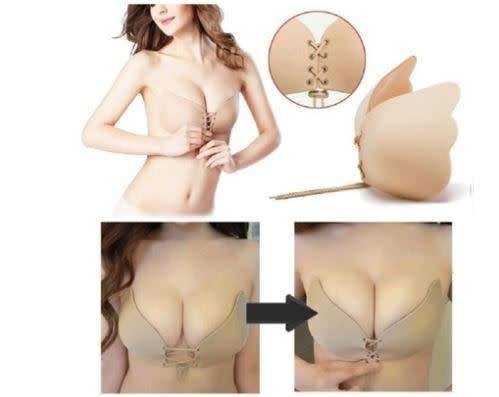 Adhesive Strapless and Backless NuBra in Beige or Black