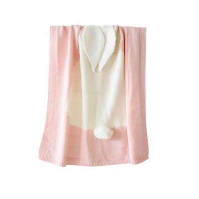 Knitted Baby Rabbit Blanket