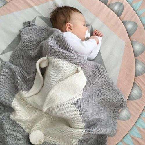 Knitted Baby Rabbit Blanket
