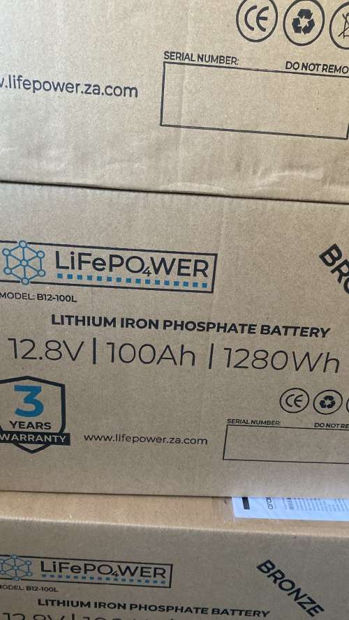 LifePo4 LITHIUM IRON PHOSPHATE BATTERY 12V | 100Ah | 1280Wh