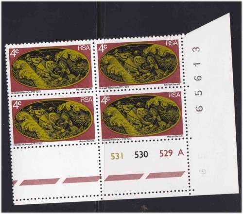 RSA Wolraad Woltemade MNH CONTROL BLOCK 4c