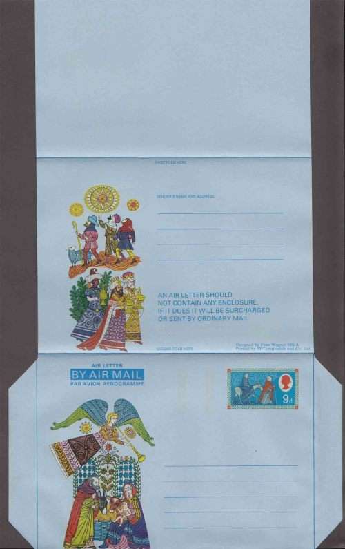 Great Britain - Aerogramme Air Letter - Christmas 9d