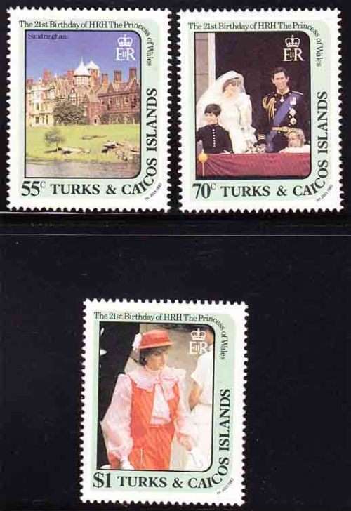Turks & Caicos Islands - 1982 - HRH Princess of Wales, Lady Diana - 21st Birthday Celebrations