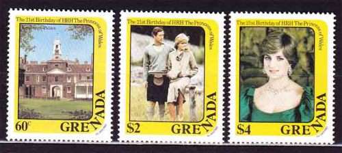 Grenada - 1982 - HRH Princess of Wales, Lady Diana - 21st Birthday Celebrations / Greetings