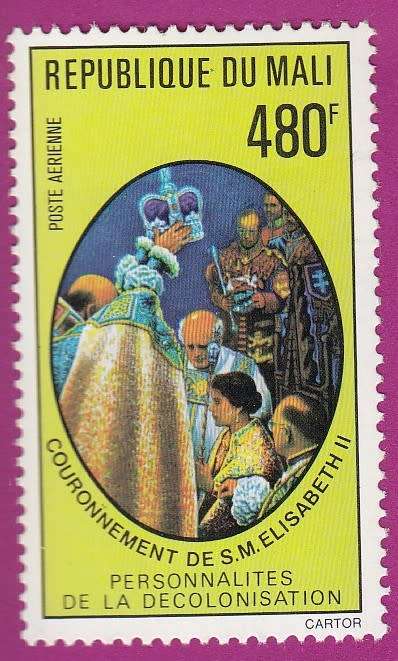 Personalities involved in de-colonisation - Queen Elizabeth II - 1977 - Mali