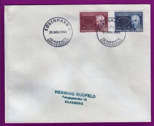 Denmark - 1963 - Flight Cover - Niels Bohr