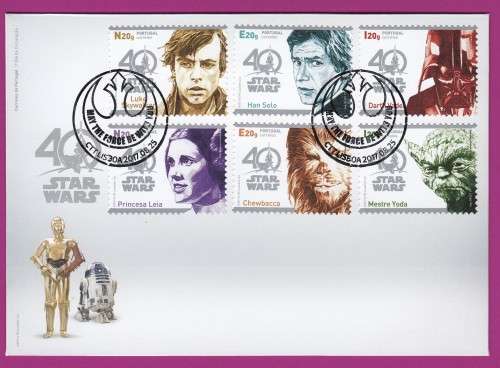 Portugal - 2017 - Star Wars - 40 years - Set on FDC