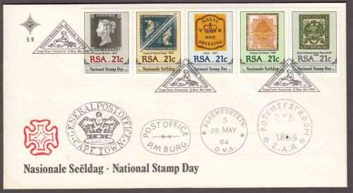South Africa RSA - 1990 - National Stamp Day STAMPS ON STAMPS FDC