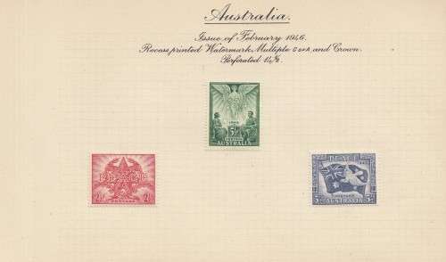 Victory and Peace - 1945 to 1946 - Album with Common and Unique Design Stamps