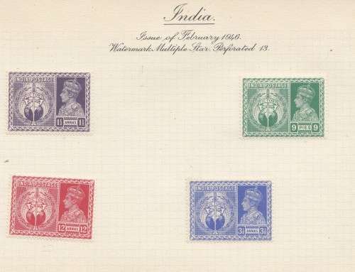 Victory and Peace - 1945 to 1946 - Album with Common and Unique Design Stamps