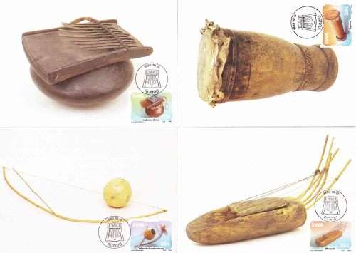 South West Africa SWA (now Namibia) - 1985 - Traditional Musical Instruments - Complete Set Maxi