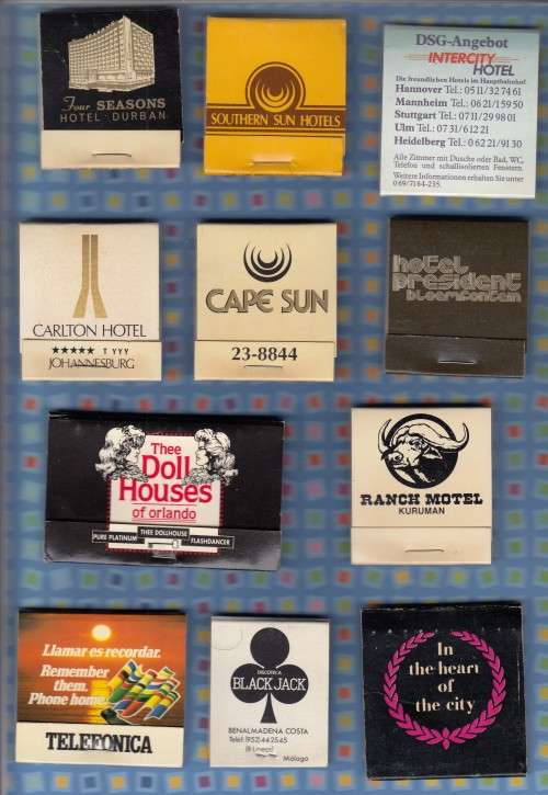 Safety Matches - 11 Different items from across the World and South Africa