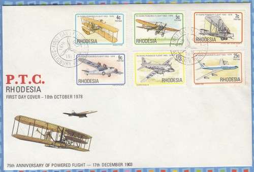 Rhodesia - 1978 - 75th anniversary of powered flight FDC