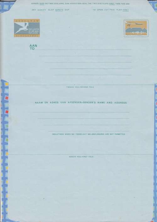 South Africa RSA - Aerogramme Air Letter - Airplane over Table Mountain - 4c
