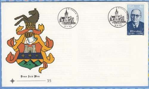 South Africa RSA FDC - 1974 - DF Malan