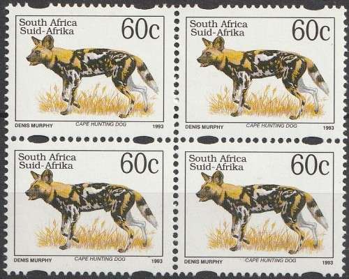 South Africa RSA - 1993 to 1997 Definitive - Cape Hunting Dog - Raised English Name