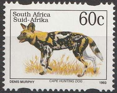 South Africa RSA - 1993 to 1997 Definitive - Cape Hunting Dog - Raised English Name