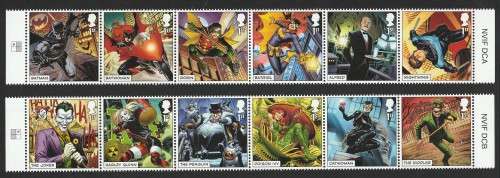 Great Britain - 2021 - DC Comics Complete set with Miniature Sheet