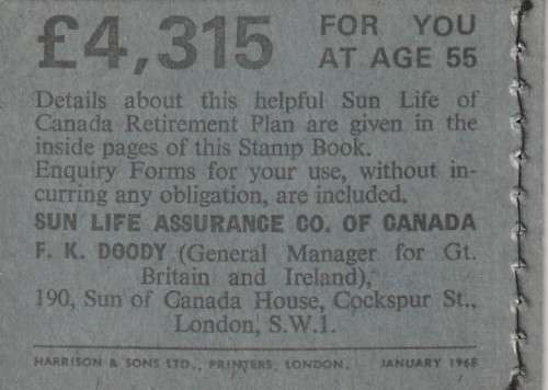 Great Britain - Booklet - 4/6 - (1965) January 1968 Wildings