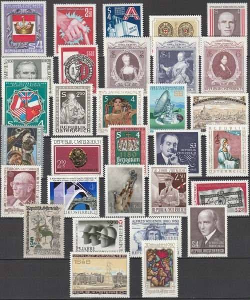 Austria - 1980 - Commemorative Year Set Complete