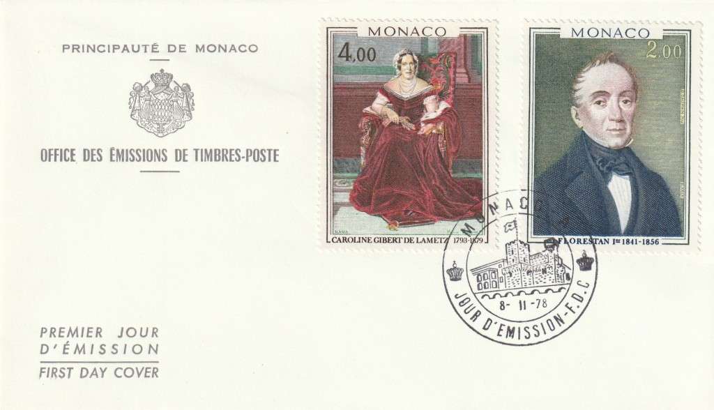 Monaco - 1978 - Paintings Florestan I Caroline Gilbert de Lametz
