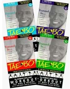 Tae-Bo Workout (SET OF 4: Basic, Instructional, Advanced, 8-minute Workout) [VHS] (1999)