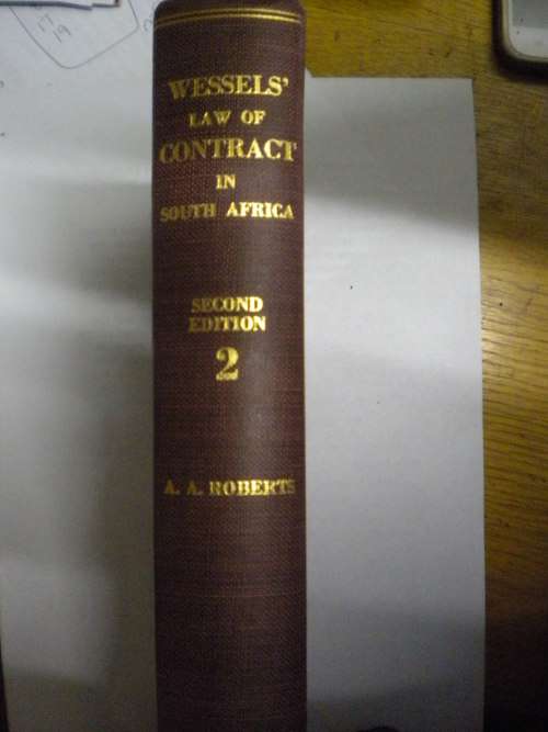 Wessels law of contract in South Africa
