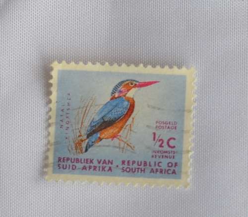 RSA 1/2c Natal Kingfisher