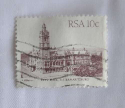 RSA 10c City hall, Pietermaritzburg