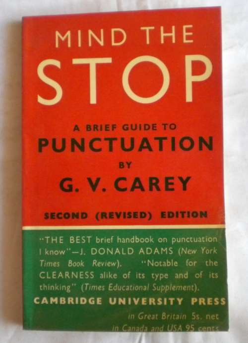 Mind the stop by GV Carey