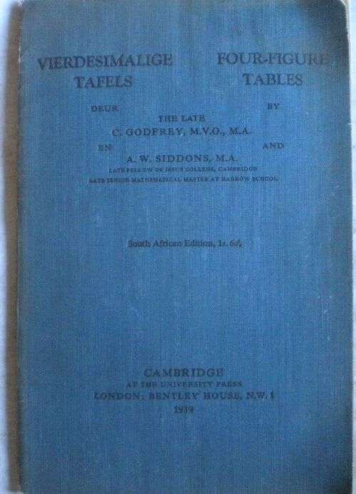 Vierdesimalige tafels 1939