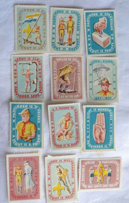 Publicity labels issued for the Centenary of the Scout Movement in SA