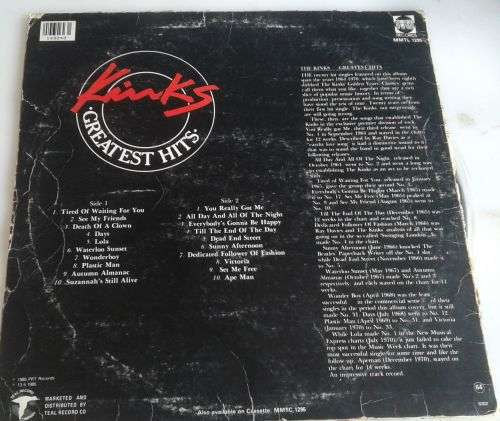 Greatest hits by The Kinks LP