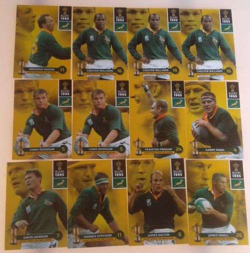 23 Rugby world cup 1995 trading cards