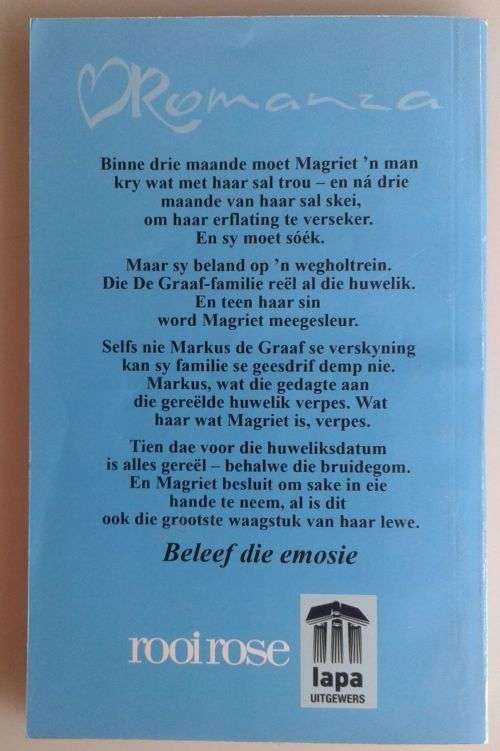 'n Man op sig deur Dina Botha (Romanza)