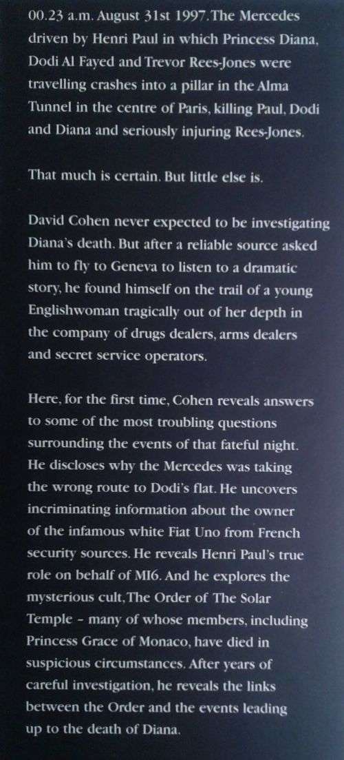 Diana death of a goddess (What really happened in her last few hours) by David Cohen