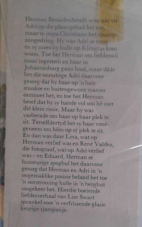 Liefde soos klitsgras deur Lize Swart