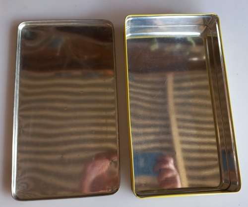 Vintage white rabbit tin