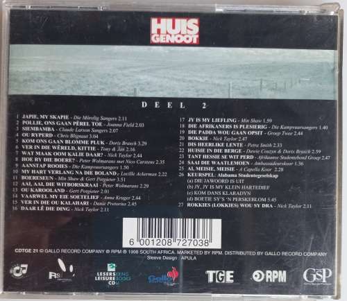 Afrikaanse volksliedjies cd