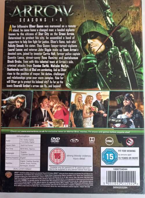 Arrow season 1-6 dvd