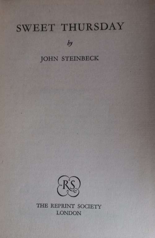 Sweet Thursday by John Steinbeck