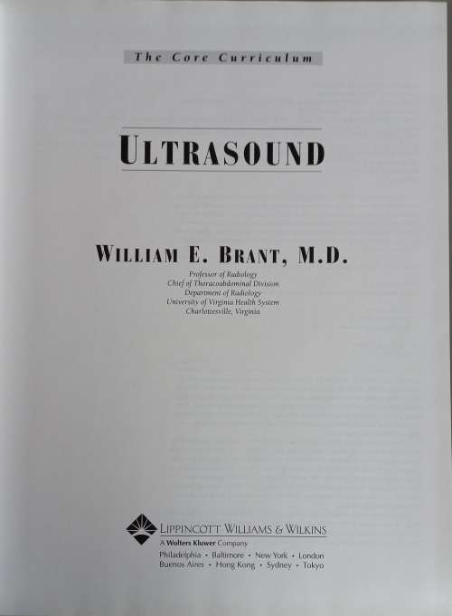 Ultrasound by William E Brant