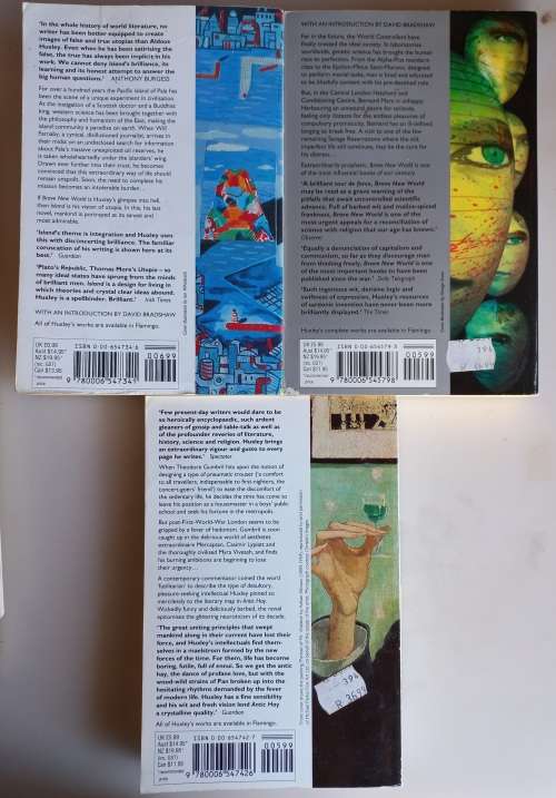 3 x Aldous Huxley books
