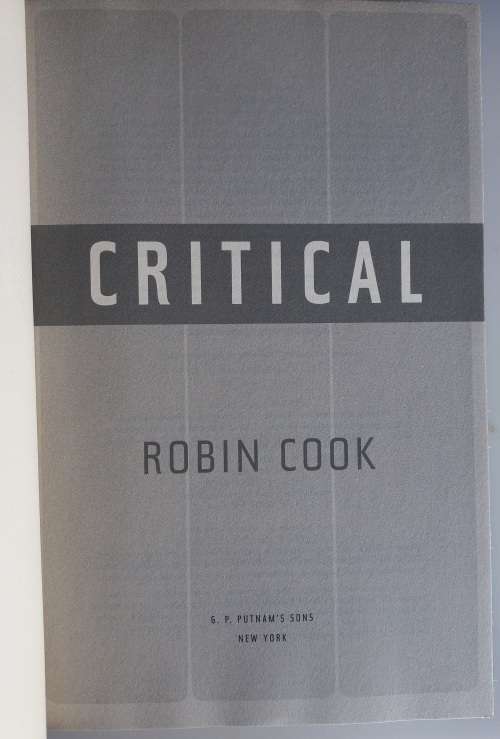 Critical by Robin Cook