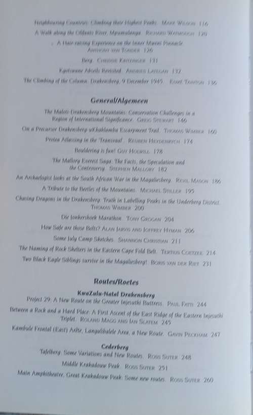 The journal of the mountain club of South Africa - 2000