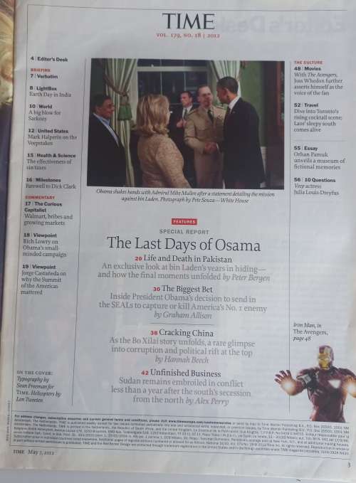 Time magazine May 7, 2012
