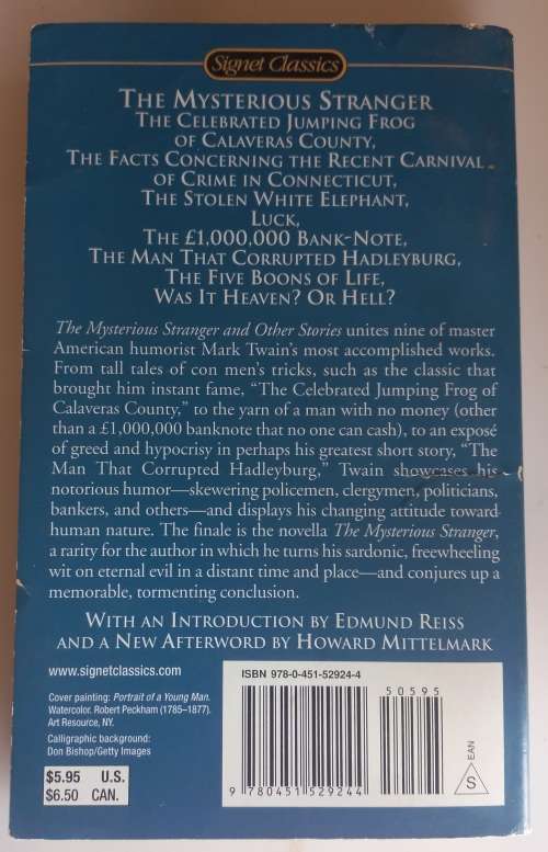 The mysterious stranger by Mark Twain