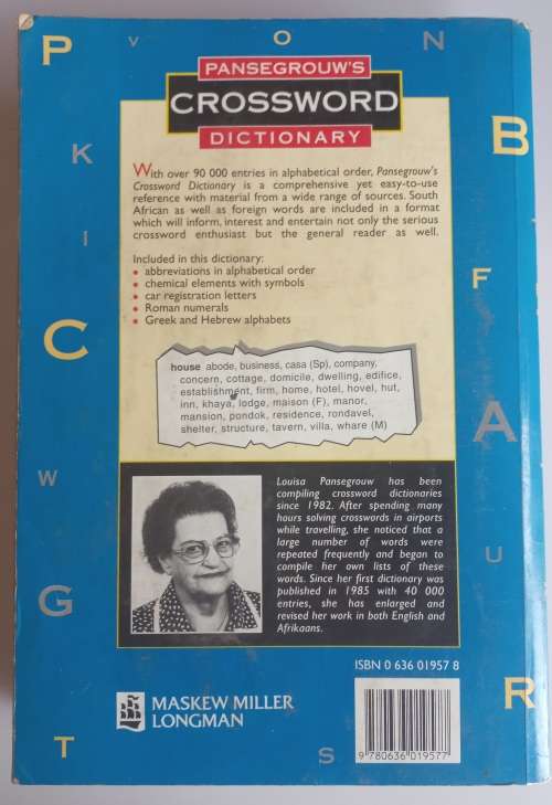 Pansegrouw`s crossword dictionary